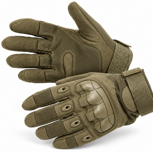 Zeytin Yeşili Taktik Eldiven Çifti Taktik Combat FlexShield 511 Model Motosiklet Operasyon Outdoor Sport Korumalı Tam Uzun Eldiven - Haki